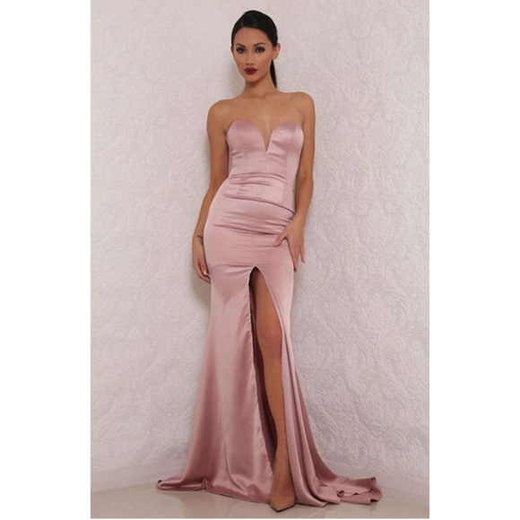 Gorgeous Strapless Dress w/Slit -Evening Dress - Picture 1 of 4